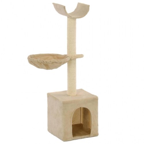 Kradsetræ til katte med sisal-kradsestolper 105 cm - beige
