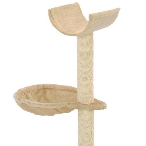 Kradsetræ til katte med sisal-kradsestolper 105 cm - beige
