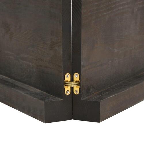 Bordplade 220x40x(2-6) cm naturlig kant behandlet træ mørkebrun