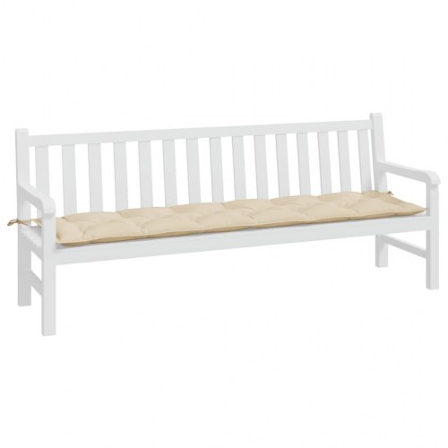 Hynde til havebænk 200×50×7 cm i oxfordstof - beige