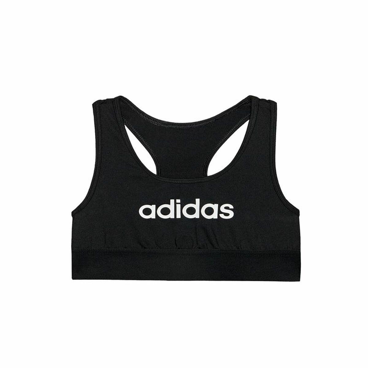 Sports-BH Adidas Sports Single Jersey Børns Sort 13-14 år