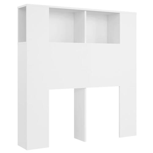 Sengegavl med opbevaring 100x18,5x104,5 cm hvid