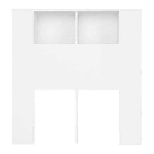 Sengegavl med opbevaring 100x18,5x104,5 cm hvid