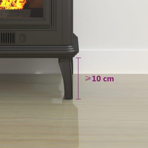 Glasplade til pejs 120x50 cm rektangulær