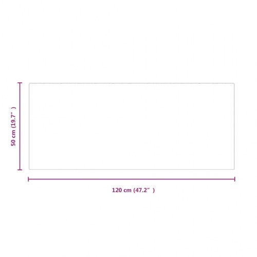 Glasplade til pejs 120x50 cm rektangulær