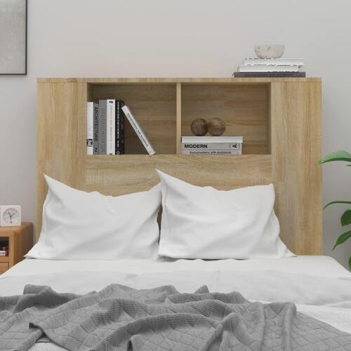 Sengegavl med opbevaring 100x18,5x104,5 cm sonoma-eg