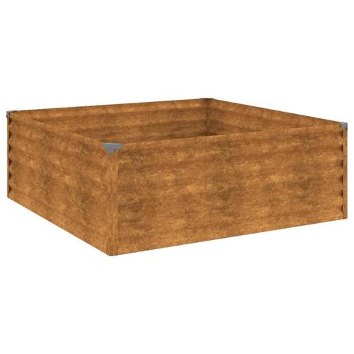 Højbed 100x100x36 cm cortenstål