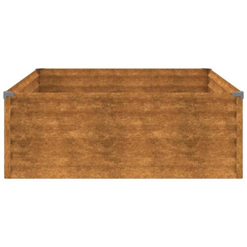 Højbed 100x100x36 cm cortenstål
