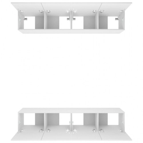 Tv-skabe 4 stk. 80x30x30 cm konstrueret træ hvid