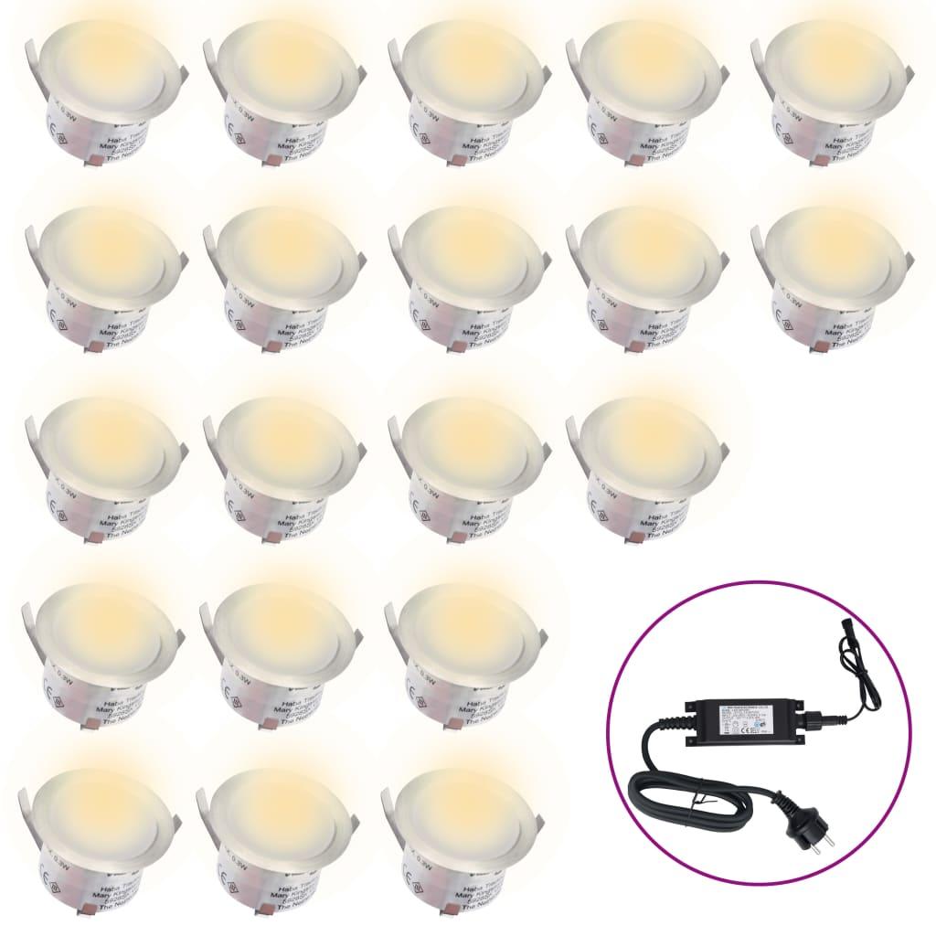 LED-jordlys 20 stk. varm hvid