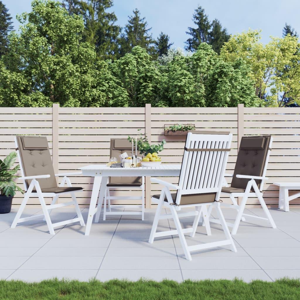 Stolehynder M. Høj Ryg Oxfordstof Striber - 4 / Gråbrun