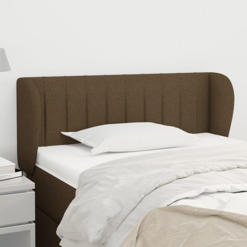 Sengegavl med kanter 83 x 23 x 78/88 cm - mørkebrun