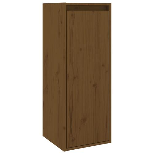 Sengeborde 2 stk. 30x30x80 cm massivt fyrretræ gyldenbrun