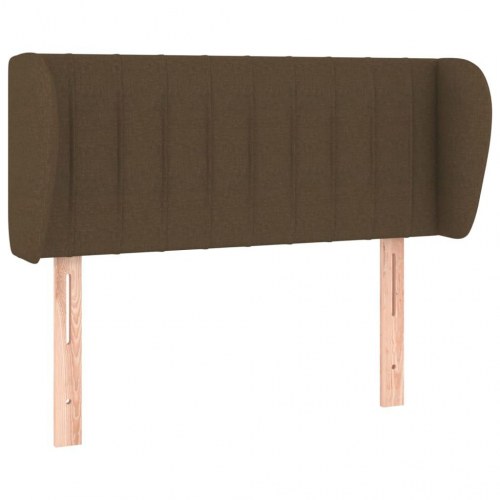 Sengegavl med kanter 103 x 23 x 78/88 cm - mørkebrun