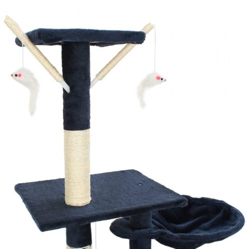 Kradsetræ til katte med sisalstolper 230-250 cm - blå