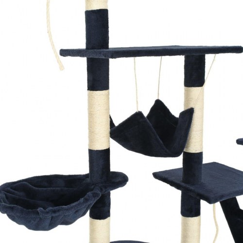 Kradsetræ til katte med sisalstolper 230-250 cm - blå