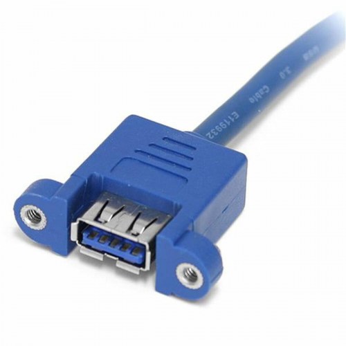 USB-kabel Startech - USB 3.0 panelkabel, 2x USB-A hun, 50 cm, blå