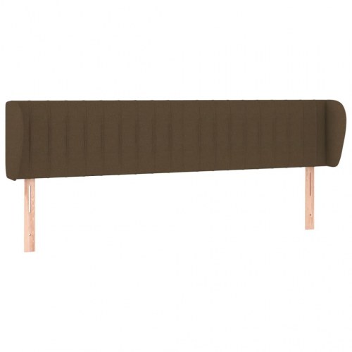 Sengegavl med kanter 183 x 23 x 78/88 cm - mørkebrun