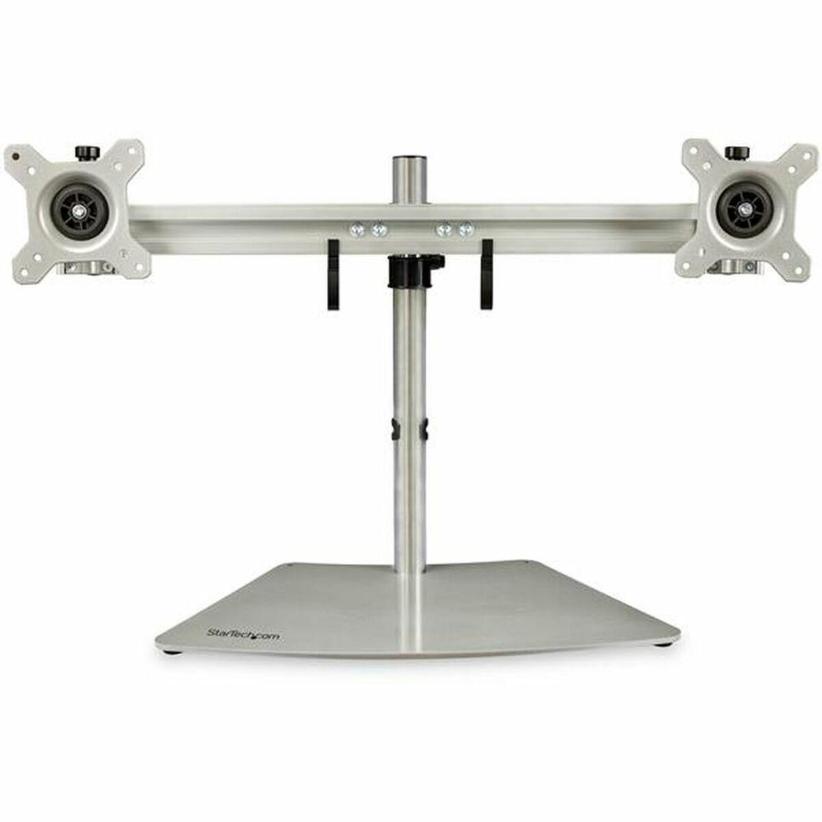 StarTech.com Dual-Monitor Stand for up to 24" Monitors - Horizontal Silver - stand