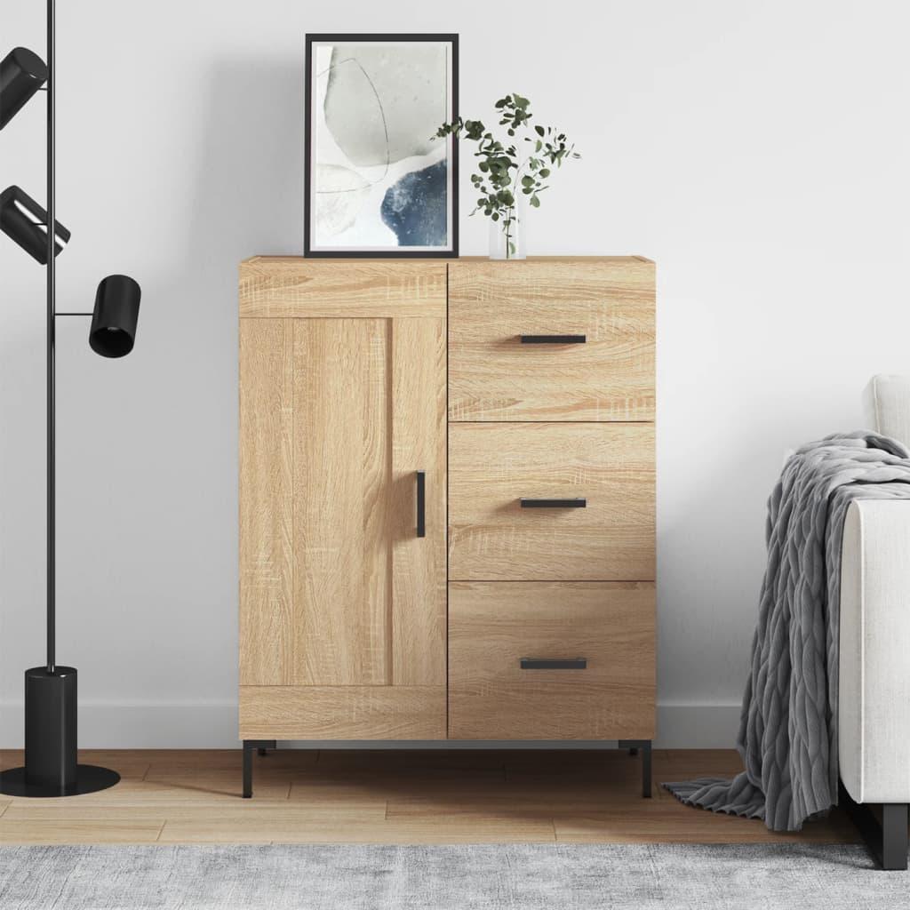 Skænk 69,5×34×90 cm i konstrueret træ - sonoma-eg