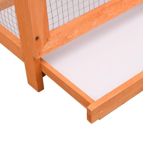 Fuglebur 125,5x59,5x164 cm massivt fyrre- og grantræ