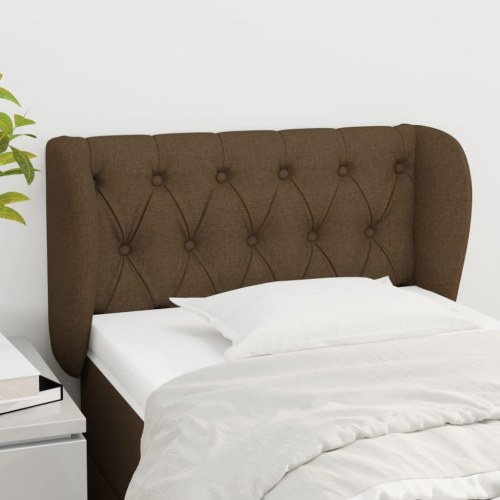 Sengegavl med kanter 83 x 23 x 78/88 cm - mørkebrun
