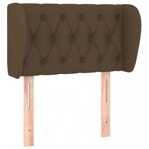 Sengegavl med kanter 83 x 23 x 78/88 cm - mørkebrun