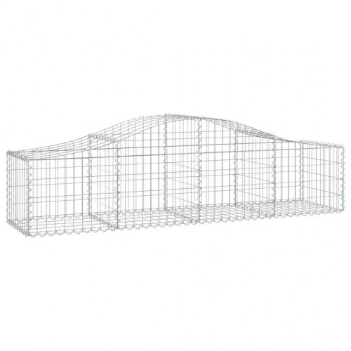 Buede gabionkurve - 2 stk. 200×50×40/60 cm i galvaniseret jern