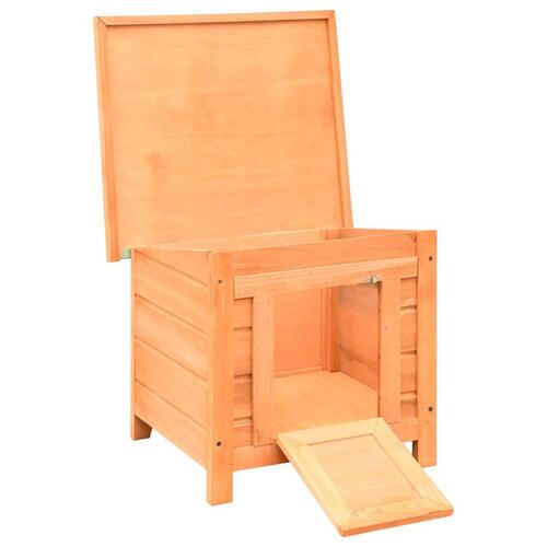 Kattehus 50x46x43,5 cm massivt fyrre- og grantræ