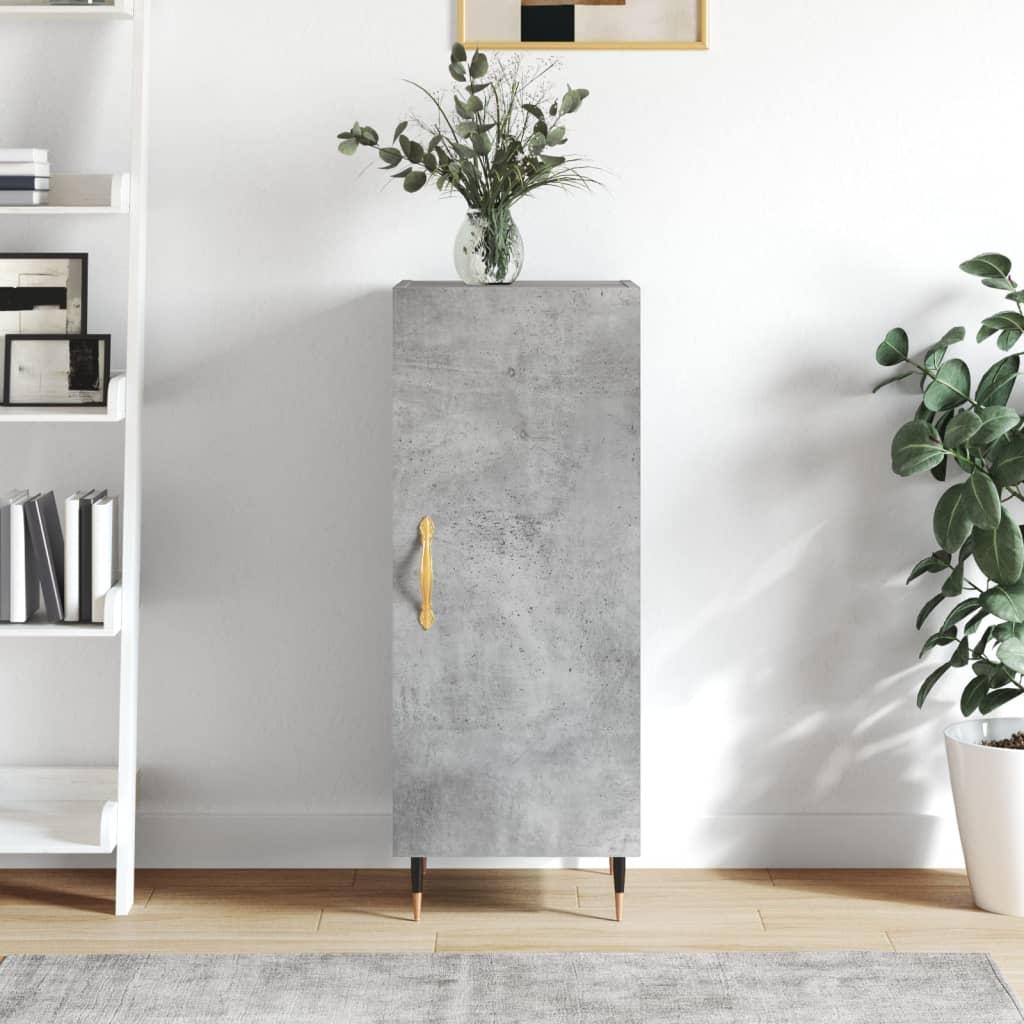 Skænk i konstrueret træ 34,5 × 34 × 90 cm - betongrå
