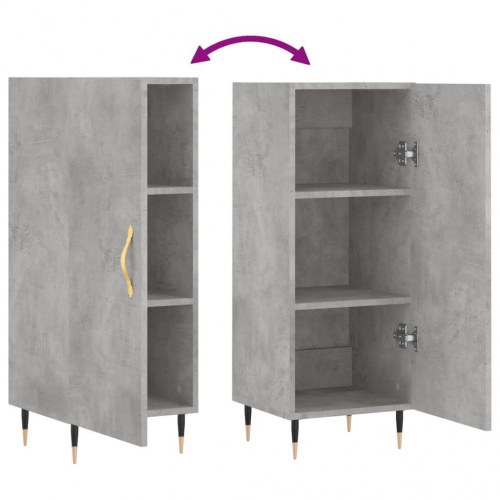 Skænk i konstrueret træ 34,5 × 34 × 90 cm - betongrå