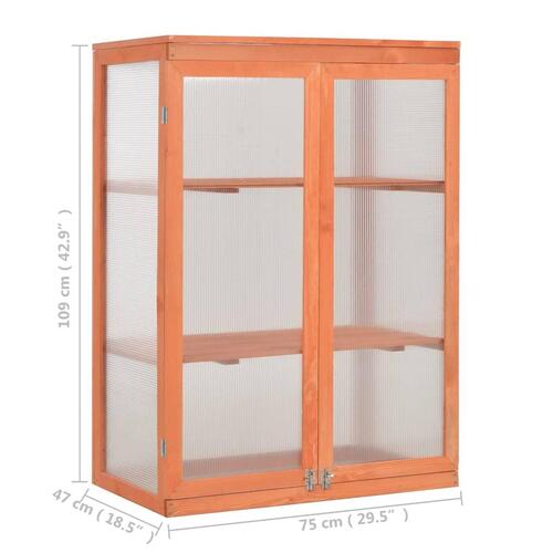 Minidrivhus 75x47x109 cm