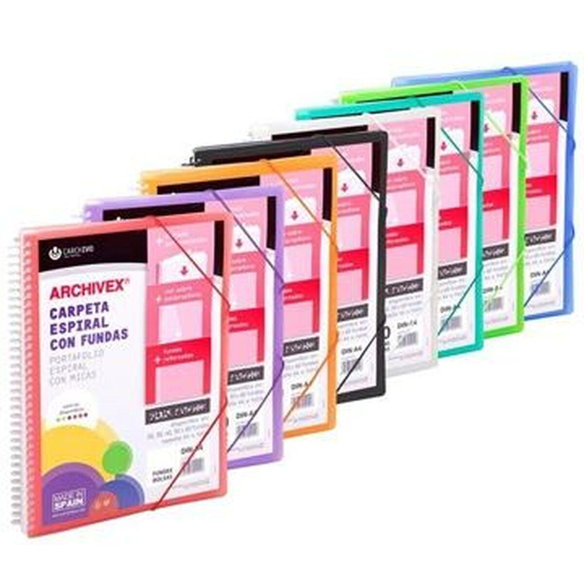 Carchivo Archivex-Star organiser mappe A4 - 20 lommer, multifarvet (12 dele)