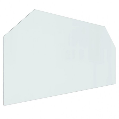 Glasplade til pejs 120x60 cm sekskantet