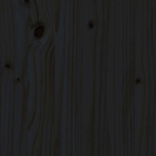 Sengeramme 135x190 cm Double massivt fyrretræ sort