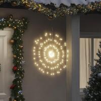 Lysende starburst-dekoration 4 stk. 140 LED'er 17 cm varm hvid