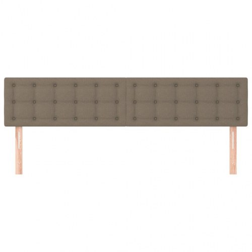 Sengegavl i stof - 200 × 5 × 78/88 cm, gråbrun