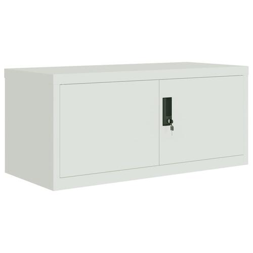 Arkivskab 90x40x40 cm stål lysegrå