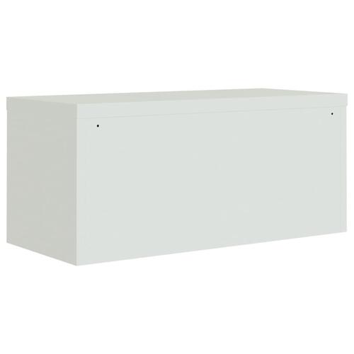 Arkivskab 90x40x40 cm stål lysegrå