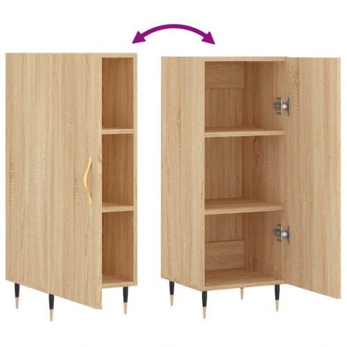 Skænk 34,5×34×90 cm i konstrueret træ - sonoma-eg