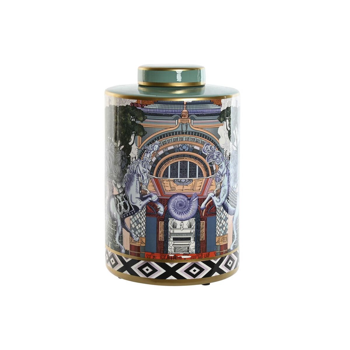 Vase Home Esprit Multifarvet Porcelæn 21 X 21 X 35 5 Cm