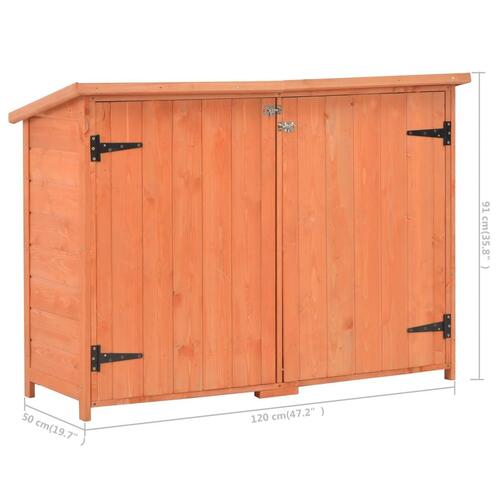 Opbevaringsskur til haven 120x50x91 cm træ