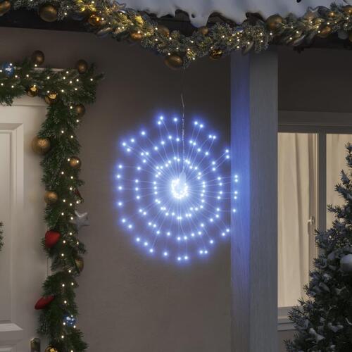 Lysende starburst-dekoration 140 LED'er 17 cm koldt hvidt lys