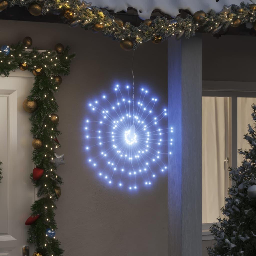Lysende starburst-dekoration 140 LED'er 17 cm koldt hvidt lys