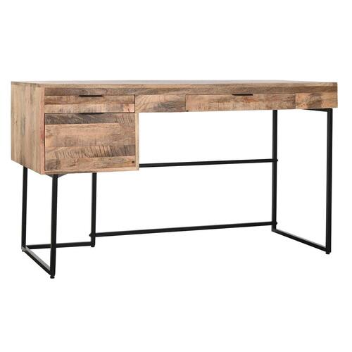 Skrivebord Sort Natur Metal Mangotræ 150 x 60 x 85 cm