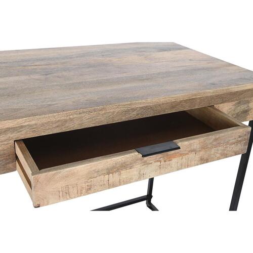 Skrivebord Sort Natur Metal Mangotræ 150 x 60 x 85 cm