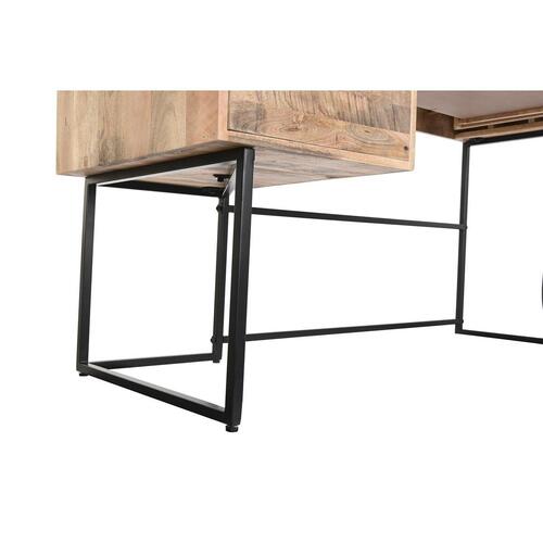 Skrivebord Sort Natur Metal Mangotræ 150 x 60 x 85 cm