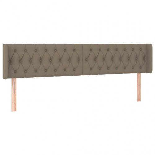 Sengegavl med LED-lys 203 x 16 x 78/88 cm - gråbrun