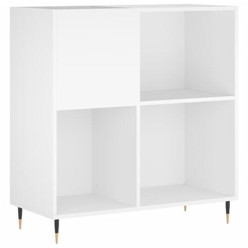 Vinylskab 84,5x38x89 cm konstrueret træ hvid