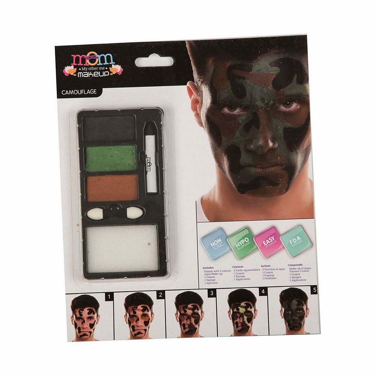 Makeup Sæt Camouflage soldat 1 Dele